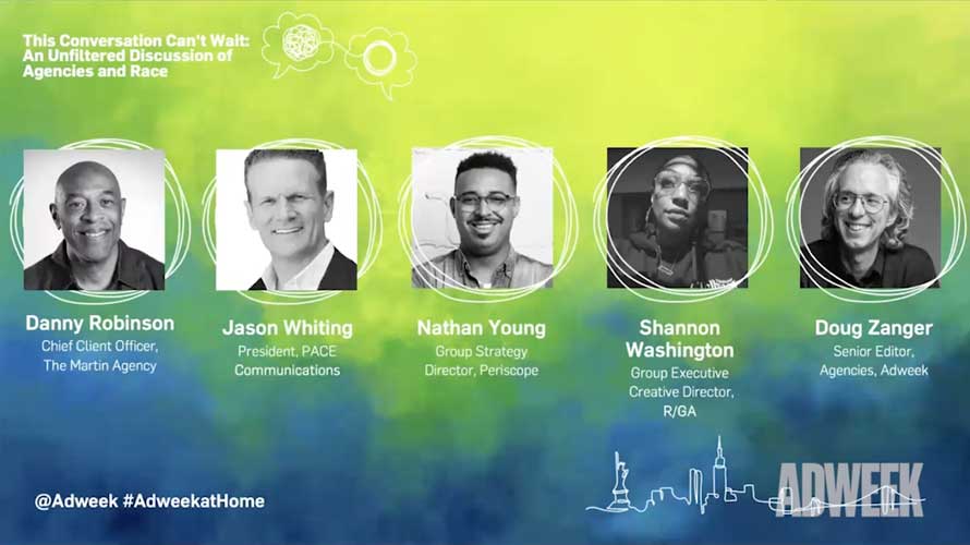 conversations-on-agencies-and-race-CONTENT-2020 headshots on a green and blue background