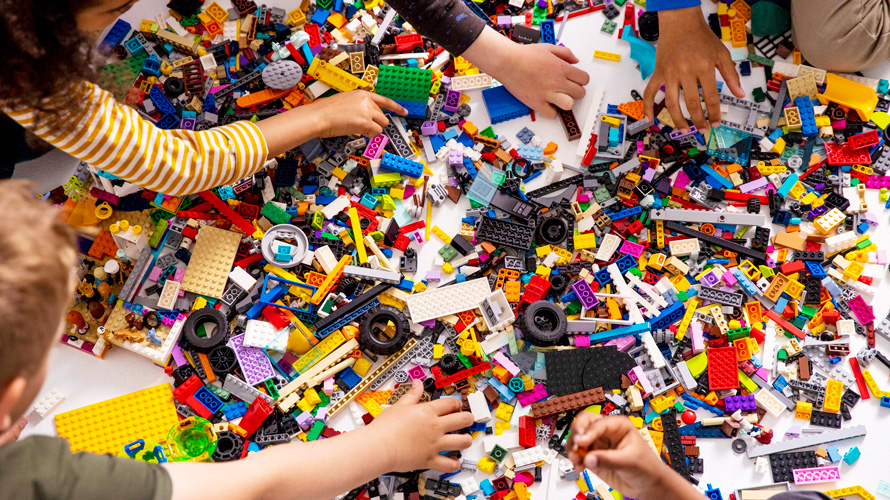 lego-most-loved-brand-CONTENT-2020 kids digging through legos