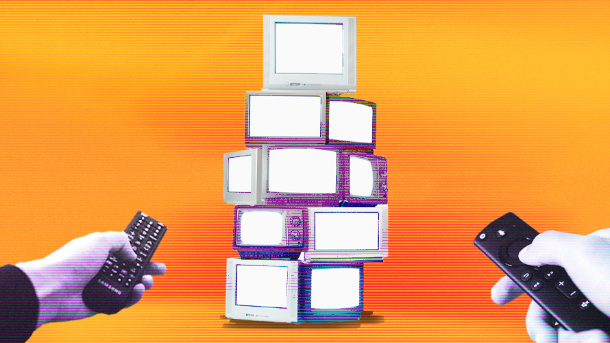 parks-associates-trials-churn-CONTENT-2020 a stack of TVs