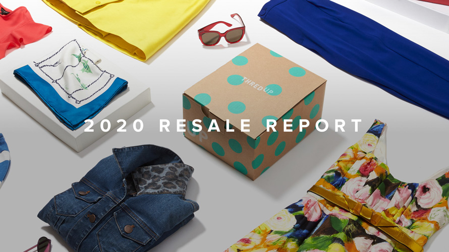thredup-resale-report-CONTENT-2020 A photo with clothes and accessories and text that says