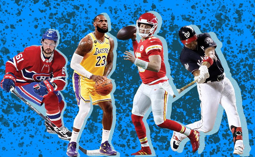 trend-sports Photos of different sports athletes from the NHL, NBA, NFL and MLB