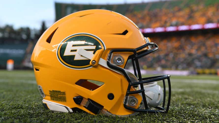 Edmonton-Eskimos-name-change-CONTENT-2020 a yellow football helmet