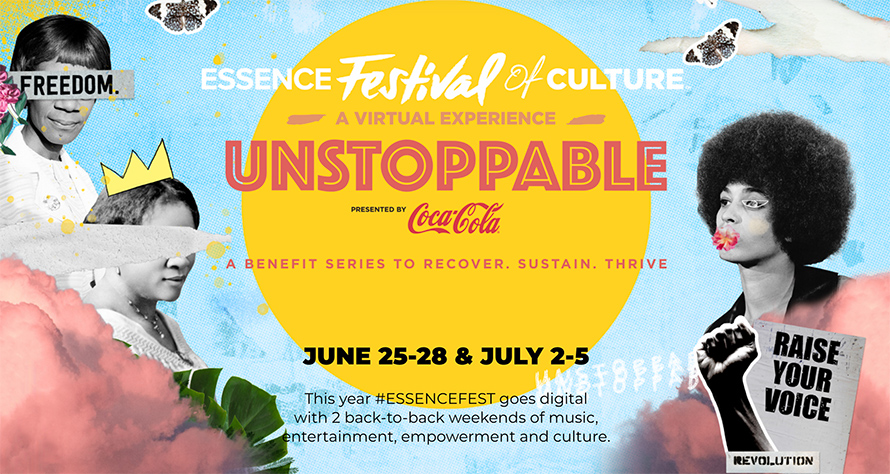 essence-festival-of-culture-890-2020 a poster for a concert with three black women