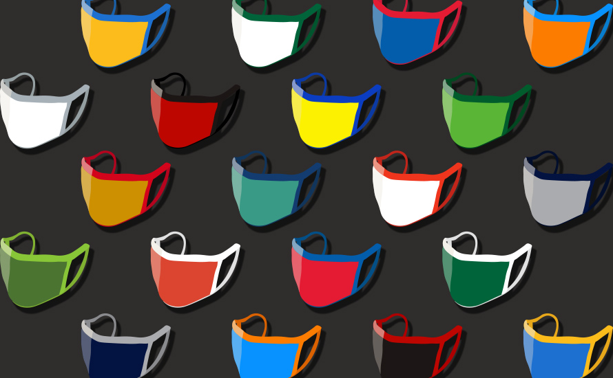 masks-required-retailers Illustration of masks