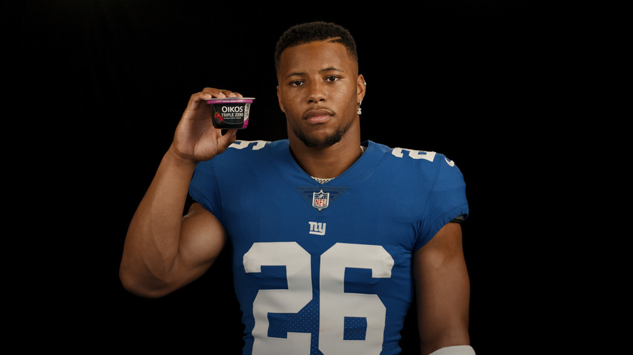 oikos-saquon-barkley-CONTENT-2020 Saquon Barkley in the Oikos ads