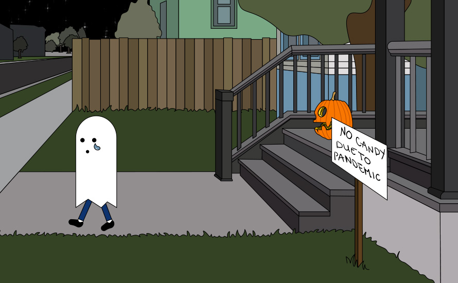 trick-or-treat-halloween-covid sad trick-or-treat ghost