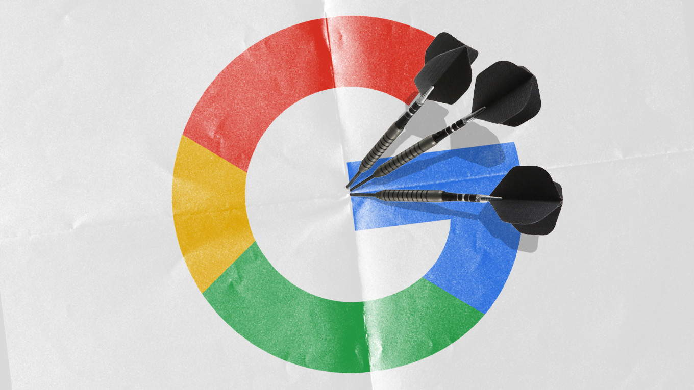 google-targeting-post-cookie-CONTENT-2020 The Google logo with darts in it