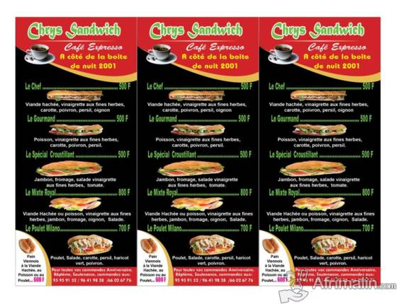 Chrys Sandwich Pour Vos Petits Dejeuner Cotonou Region Du Littoral Benin Restauration Hotellerie Sur Afrimalin