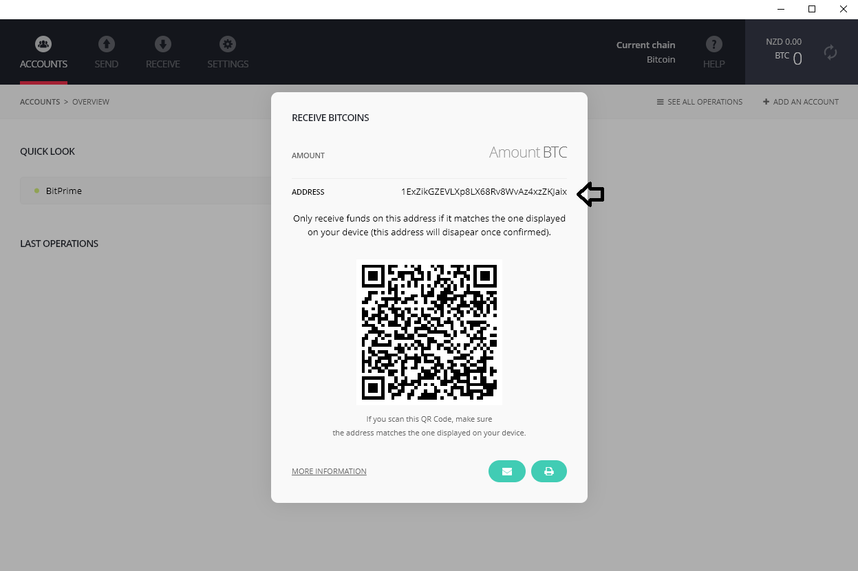 Where can I find my Ledger wallet address? - BitPrime