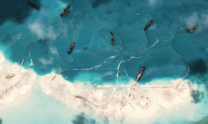 South China Sea building reefs