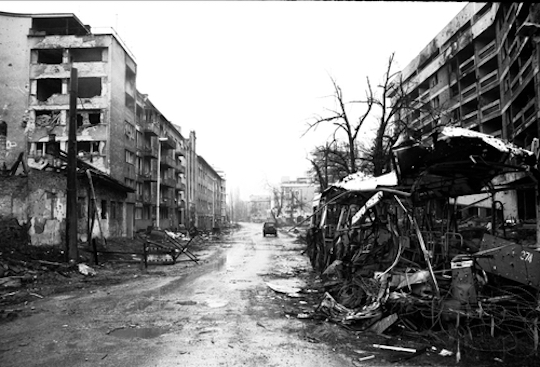 black and white image