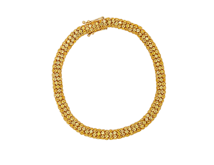 Yellow sapphire bracelet in 18k yellow gold.