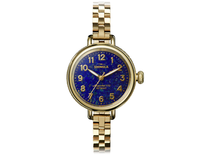 Shinola Birdy 38mm stainless steel and PVD gold plated bracelet strap watch.