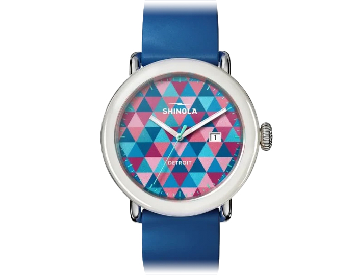 Shinola Detrola 41mm rubber strap watch.