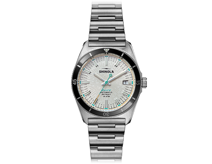 Shinola Duck 38mm bracelet strap watch.