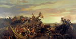 a painting depicting the American Revolution