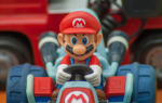 toy Mario in a car