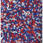 small red white and blue beads