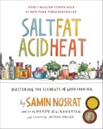 book cover for Salt Fat Acid Heat with food illustrations