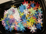 colored paper snowflakes