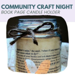 Book Page Candle Jar