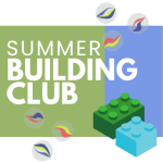 blue and green background with building blocks