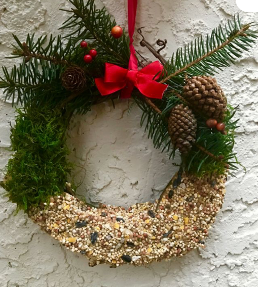 Birdseed Wreath Making