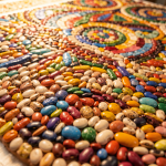 bean and clay mosaic