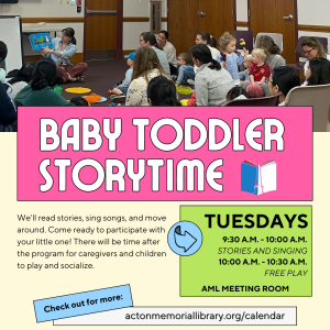 Baby/Toddler Storytime with Ms. Amy! image