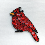 Quilled paper cardinal