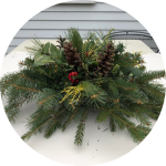 Centerpiece of greens.