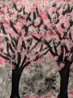 artist Sandy Churchill's flowering spring trees