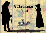 A Christmas Carol written over sheet music