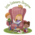 Kids sitting in and around a big chair reading books.