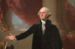 Painting of George Washington with his hand extended