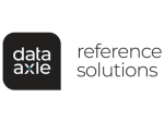 Logo of Data Axle Reference Solutions. The logo features a black rounded square with the words “da
