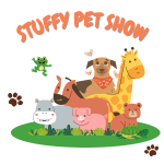 Cartoon animals in a group smiling.