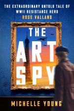 Book cover for "The Art Spy" by Michelle Young, featuring the title overlaid on an image of the Eiff