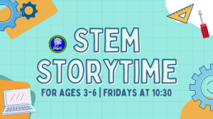 STEM Storytime *for ages 3-6 with a caregiver image