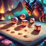 An AI-generated image of a dragon playing D&D.