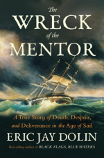 book jacket featuring a whaleship in the sea