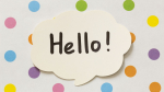 speech bubble with "hello" written