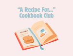 Illustration of an open cookbook with the word "recipe" on the page. Text above illustration says "A