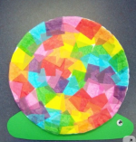 Paper Plate Snail craft example.