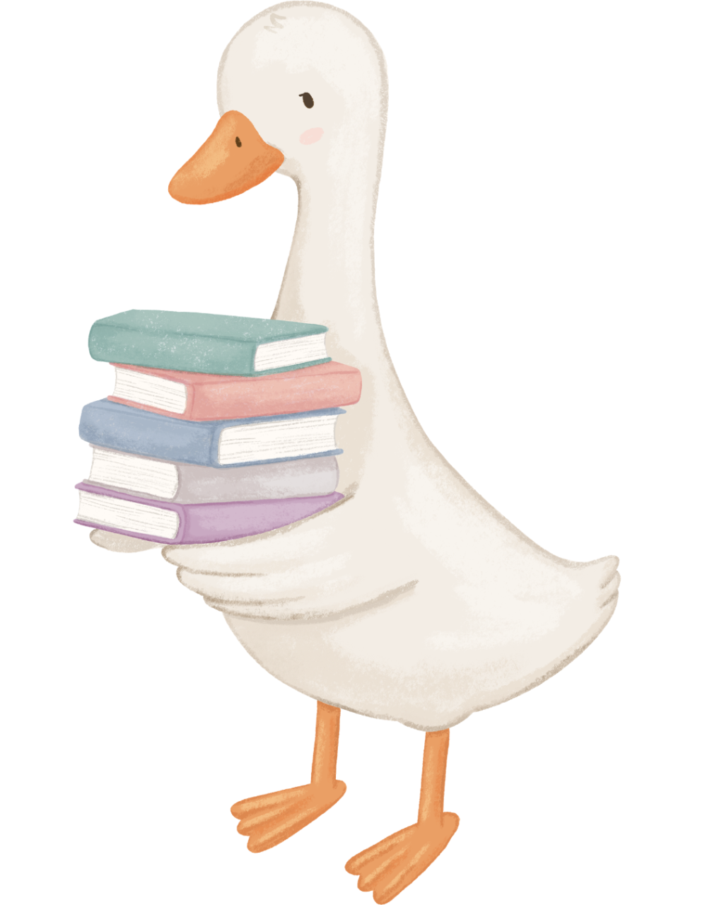 goose with books