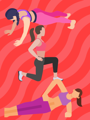 people exercising