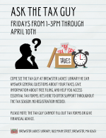 Come see the Tax Guy at Brewster Ladies’ Library! He can answer general questions about your taxes