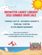 A summery day with the library logo.