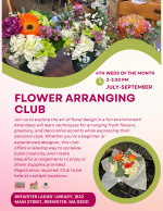 A variety of bright floral arrangements.