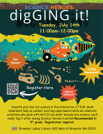 Unearth your love for science in this interactive S.T.E.M. show! Volunteers help us conduct exciting